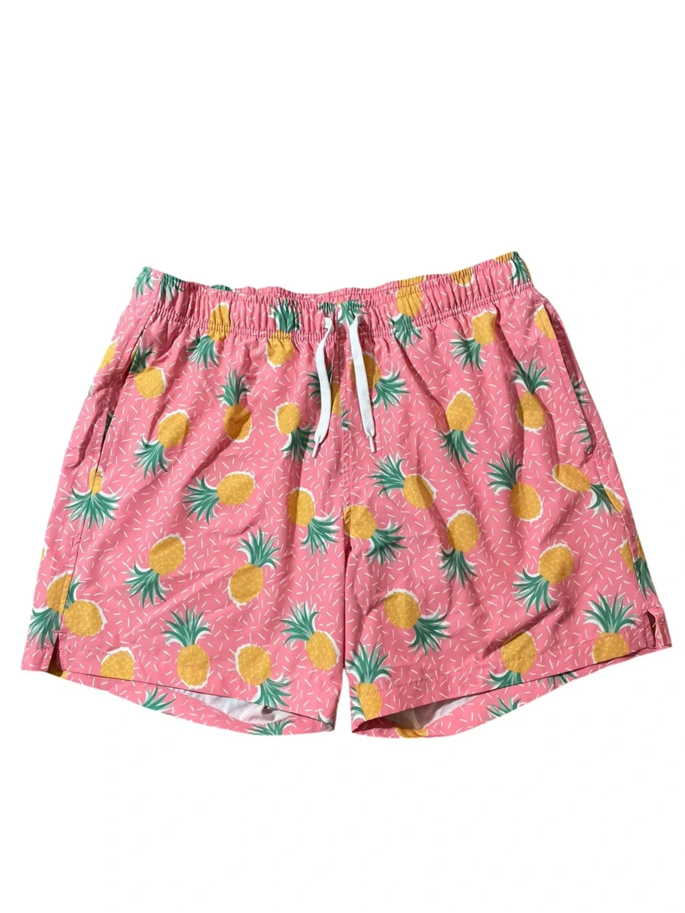 B3- Pink Pineapple Print Swim Shorts
